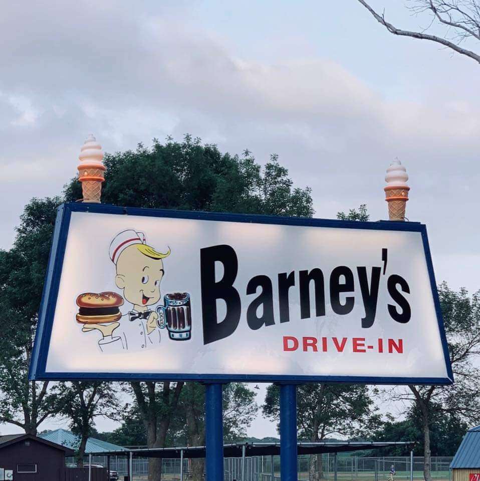 Barney's Drive-in sign